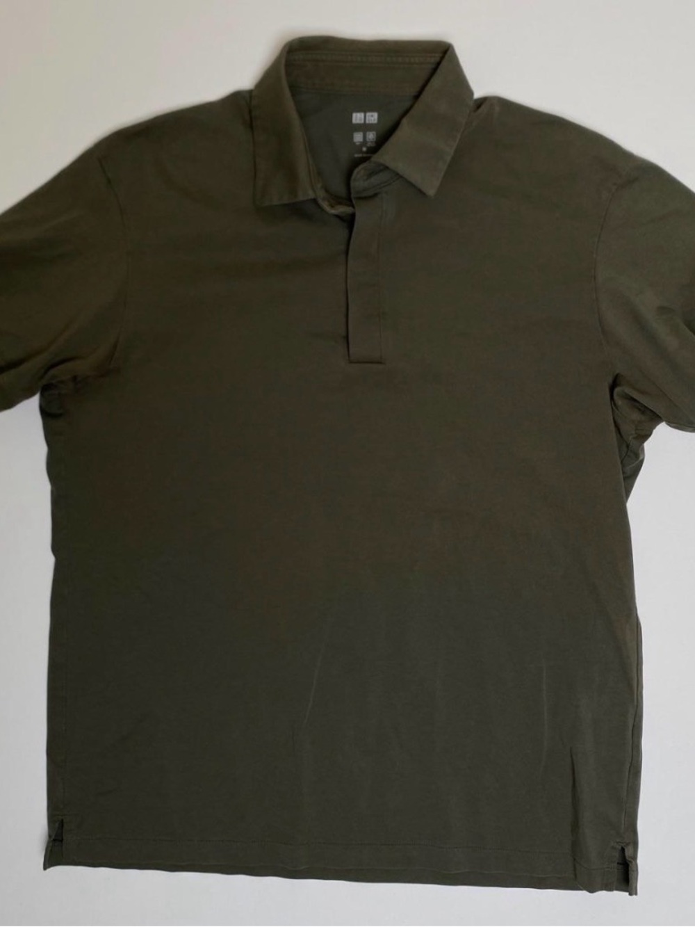 Uniqlo Men's Dark Olive Polo Shirt